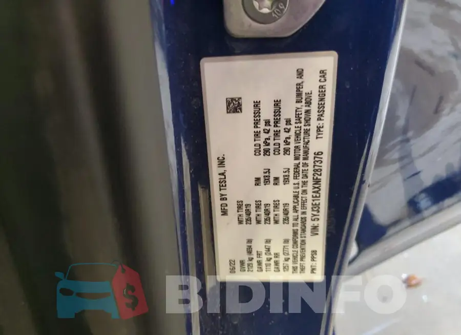 5YJ3E1EAXNF287376 Photo# 13