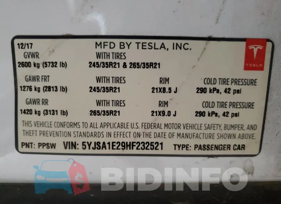 5YJSA1E29HF232521 Photo# 12