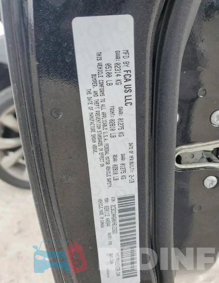 2C3CCAAG0KH612322 Photo# 12