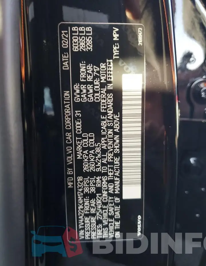 YV4A221K4M1743218 Photo# 13