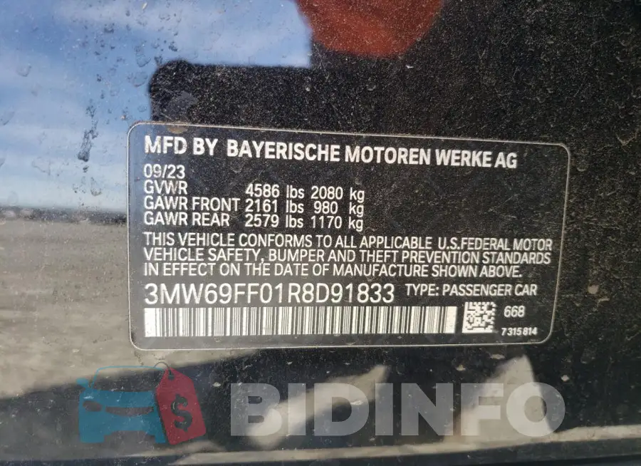3MW69FF01R8D91833 Photo# 12