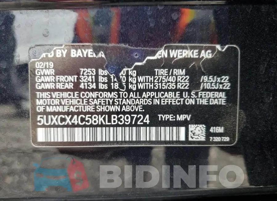 5UXCX4C58KLB39724 Photo# 13