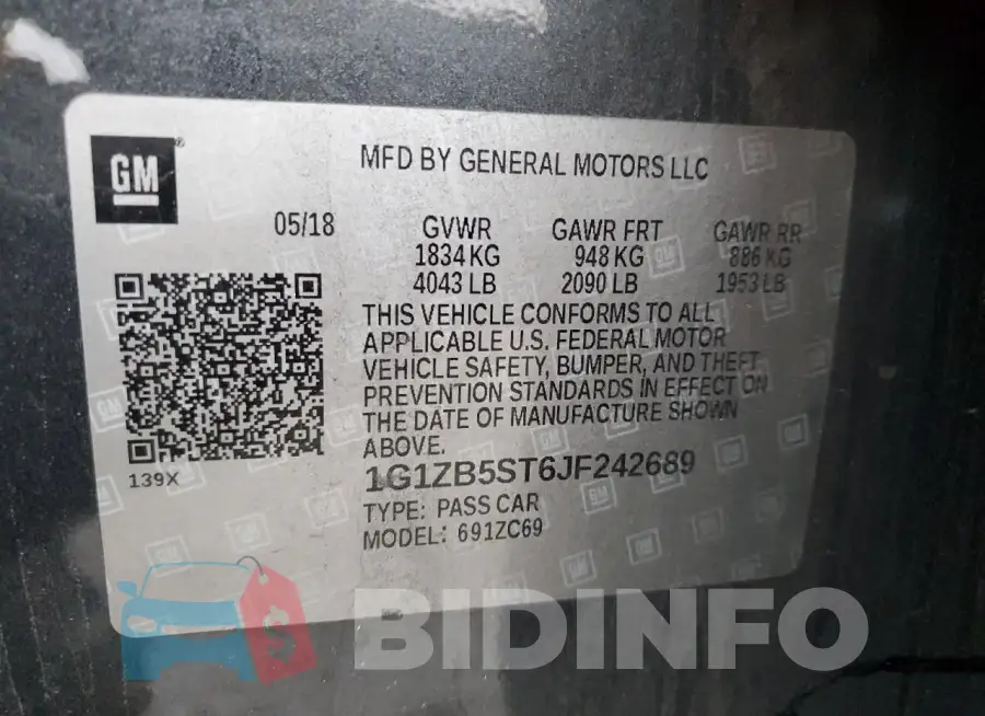 1G1ZB5ST6JF242689 Photo# 12