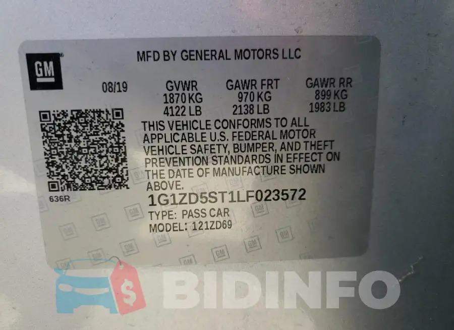 1G1ZD5ST1LF023572 Photo# 12