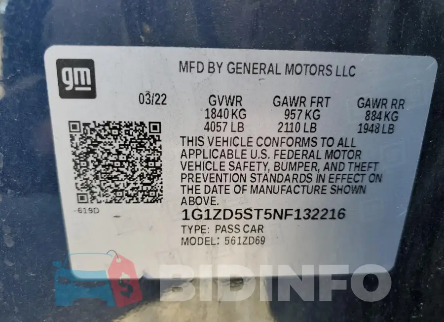 1G1ZD5ST5NF132216 Photo# 13