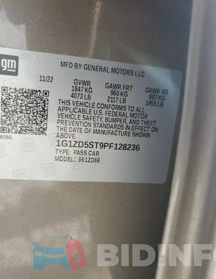 1G1ZD5ST9PF128236 Photo# 12