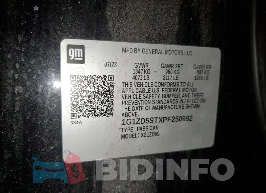 1G1ZD5STXPF250992 Photo# 12