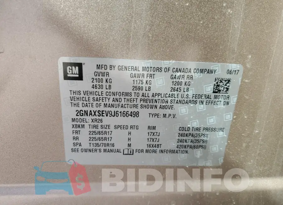 2GNAXSEV9J6166498 Photo# 13