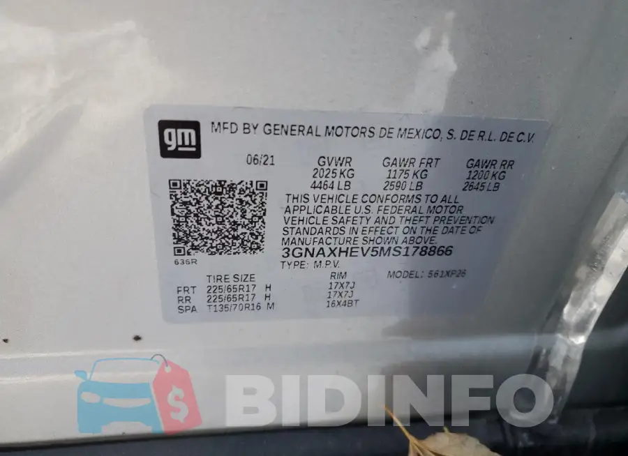 3GNAXHEV5MS178866 Photo# 13