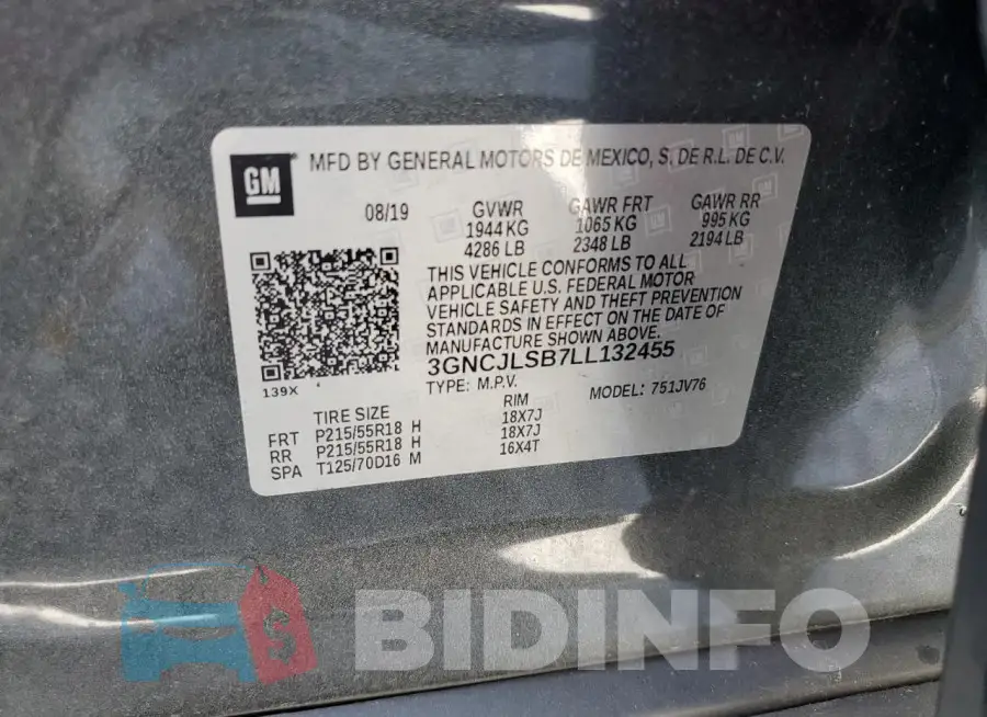 3GNCJLSB7LL132455 Photo# 14