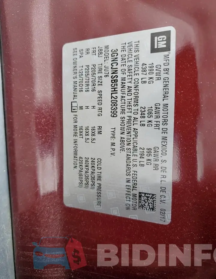 3GNCJNSB5HL208399 Photo# 13