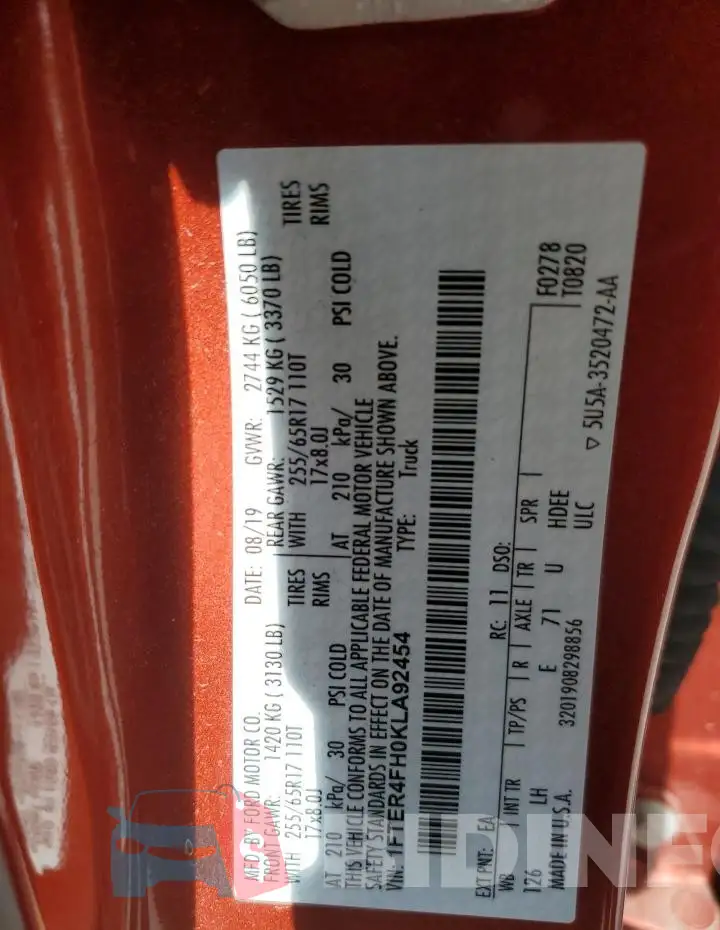 1FTER4FH0KLA92454 Photo# 12