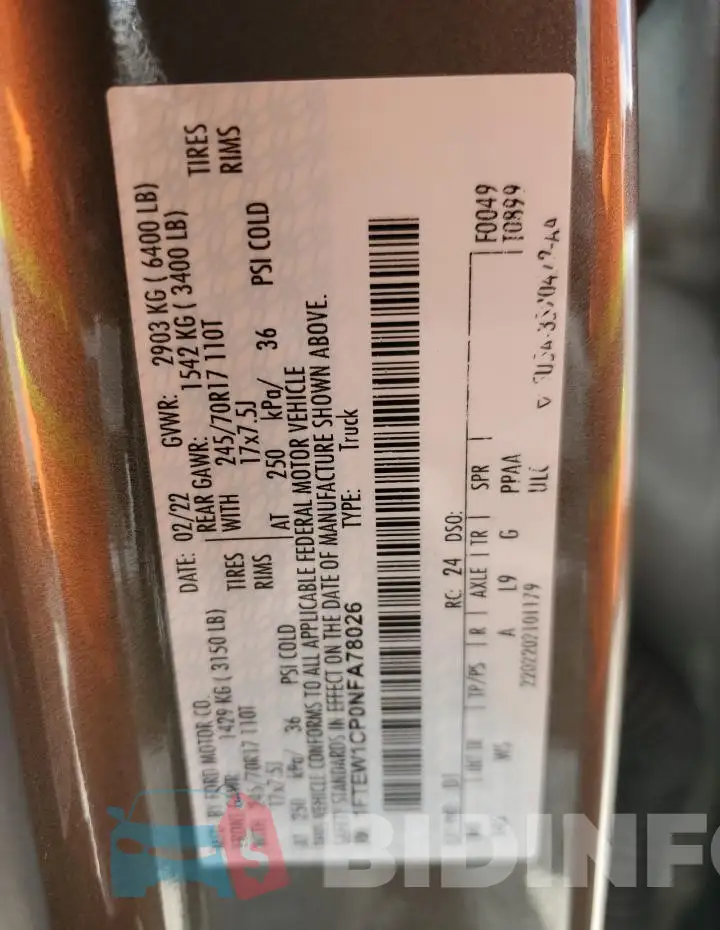 1FTEW1CP0NFA78026 Photo# 12