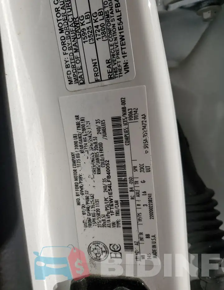 1FTEW1E54LFB40052 Photo# 12