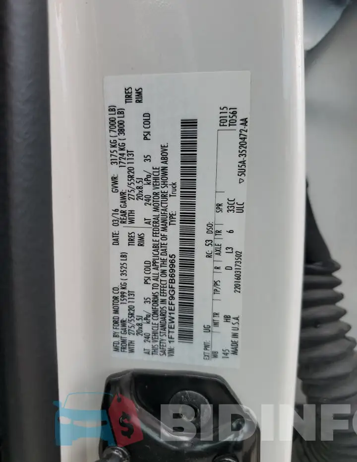 1FTEW1EF9GFB69965 Photo# 12