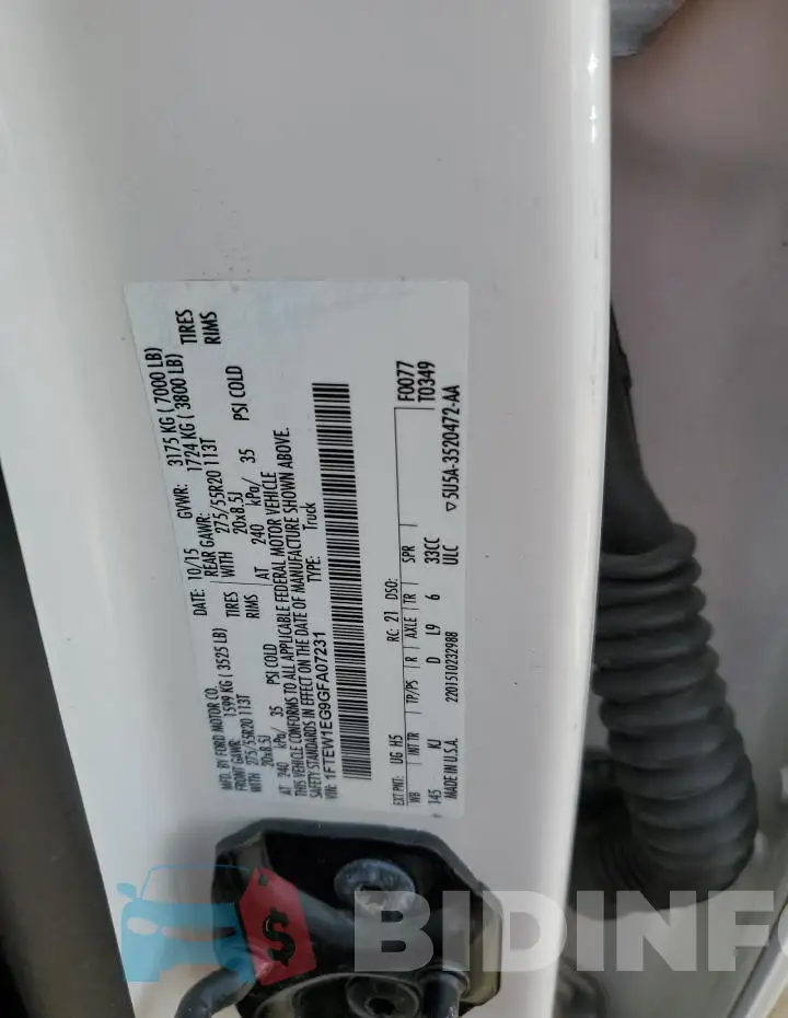 1FTEW1EG9GFA07231 Photo# 12