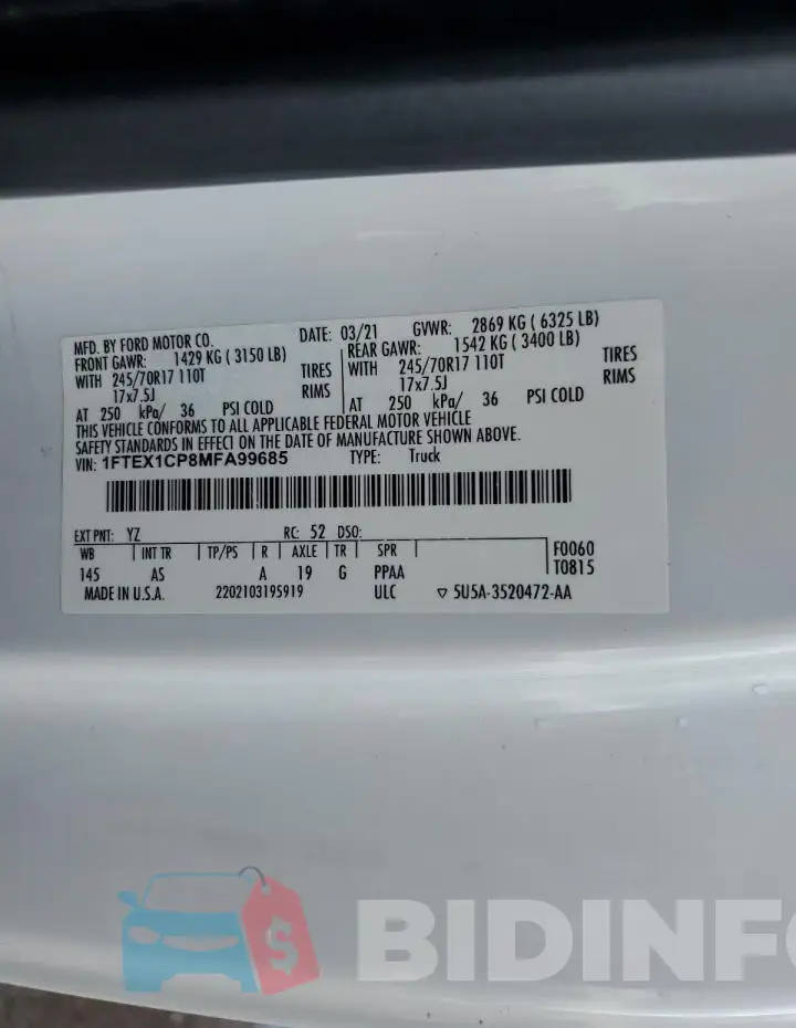 1FTEX1CP8MFA99685 Photo# 12