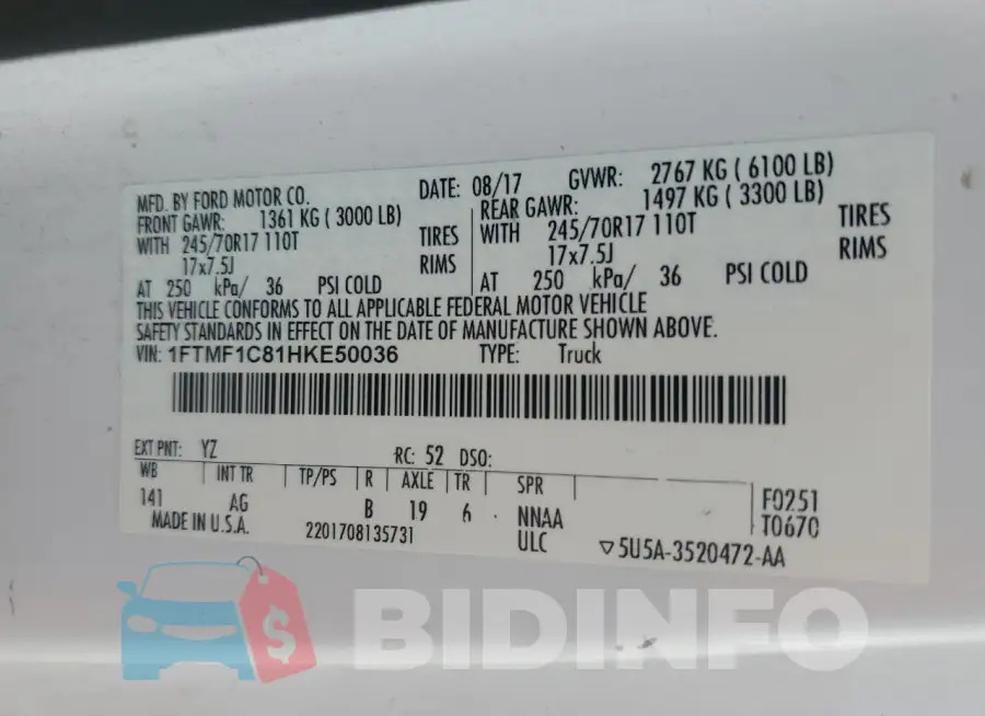 1FTMF1C81HKE50036 Photo# 12