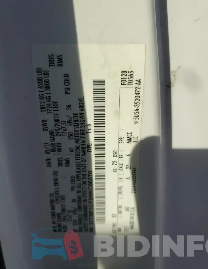 1FTMF1CF2HKC86570 Photo# 12