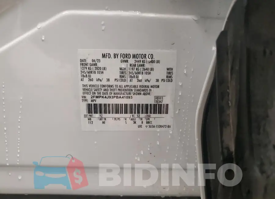 2FMPK4J93PBA41093 Photo# 13
