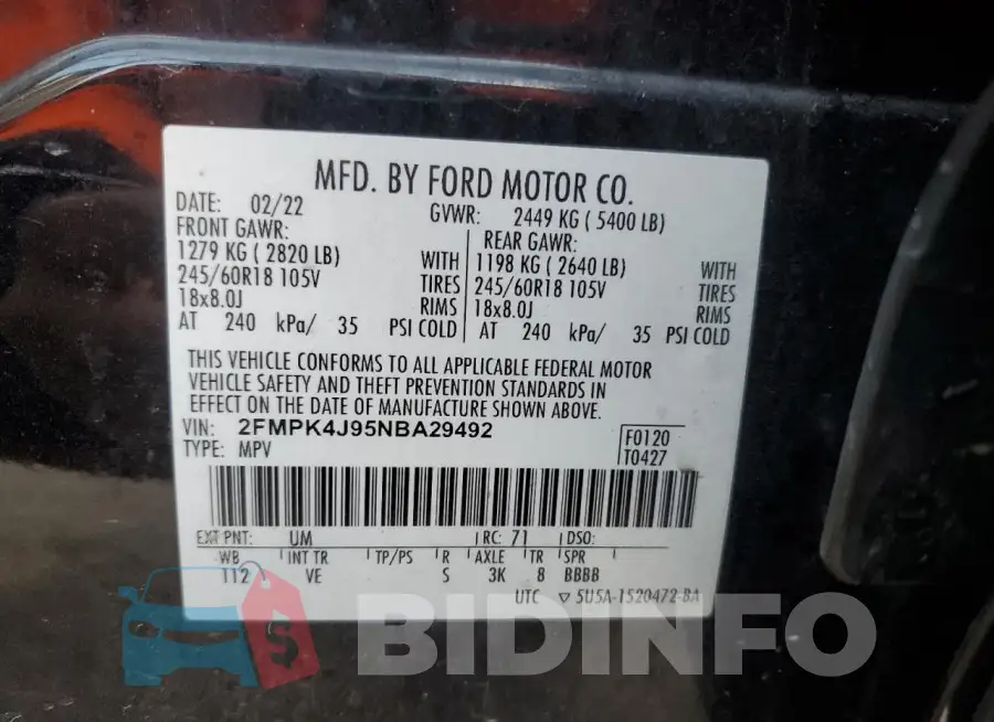 2FMPK4J95NBA29492 Photo# 14