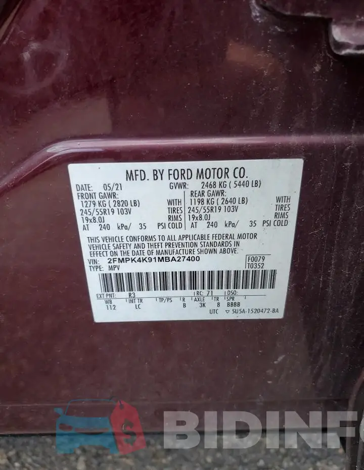 2FMPK4K91MBA27400 Photo# 13
