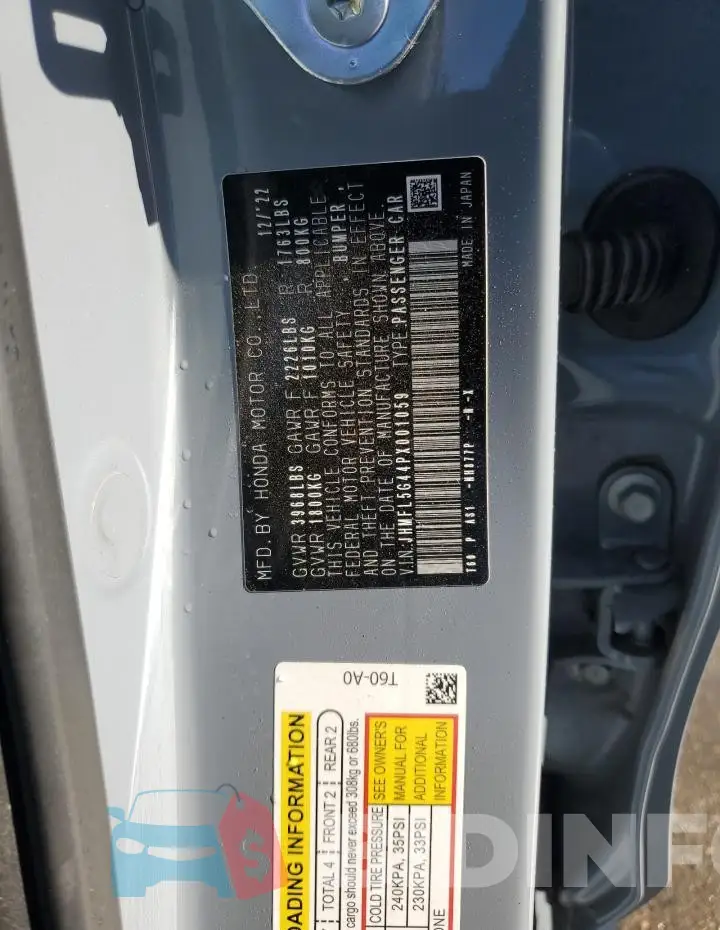 JHMFL5G44PX001059 Photo# 12