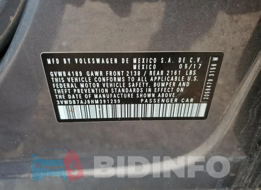 3VWDB7AJ8HM391299 Photo# 12