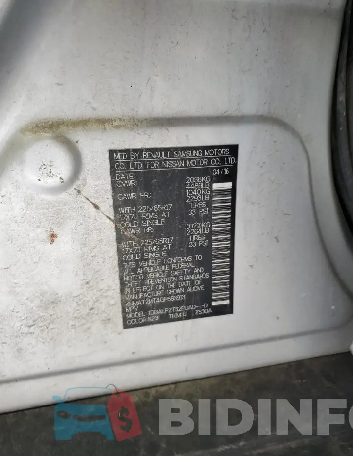 KNMAT2MT4GP693913 Photo# 12