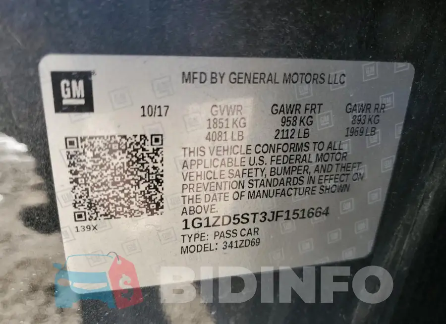 1G1ZD5ST3JF151664 Photo# 13