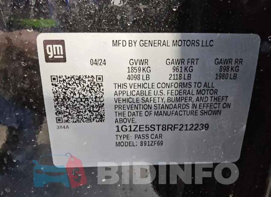 1G1ZE5ST8RF212239 Photo# 13