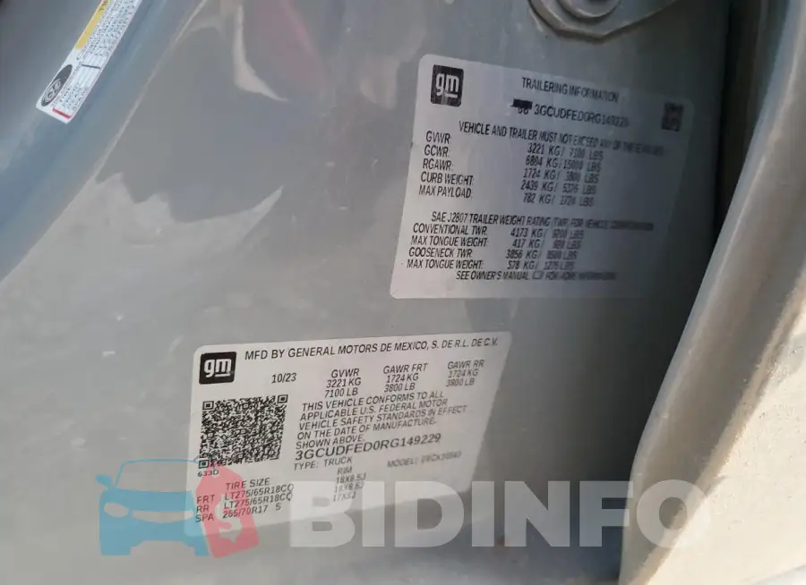 3GCUDFED0RG149229 Photo# 12