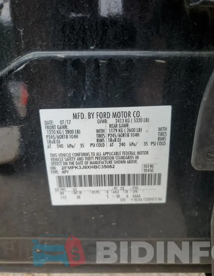 2FMPK3J9XHBC35082 Photo# 13