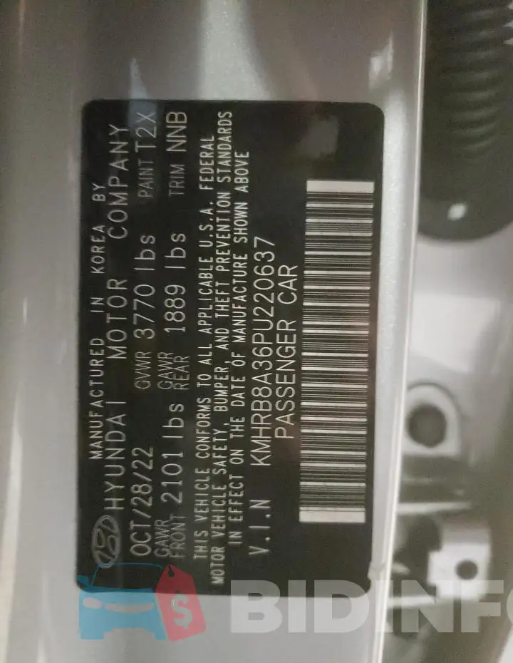 KMHRB8A36PU220637 Photo# 12
