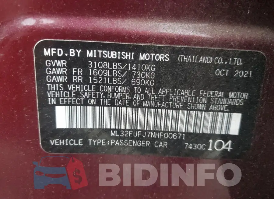 ML32FUFJ7NHF00671 Photo# 12