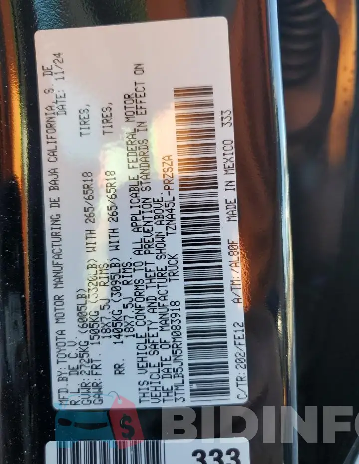 3TMLB5JN5RM083918 Photo# 12
