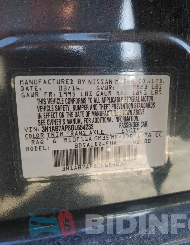 3N1AB7AP8GL654232 Photo# 12