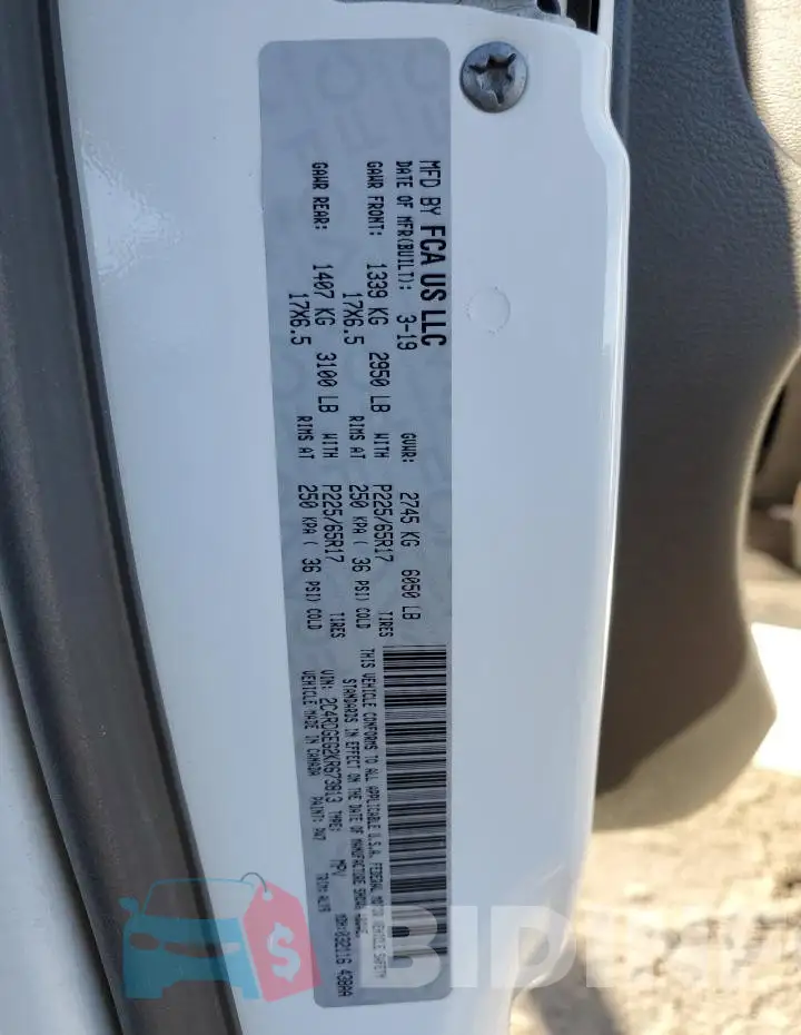 2C4RDGEG2KR673813 Photo# 14