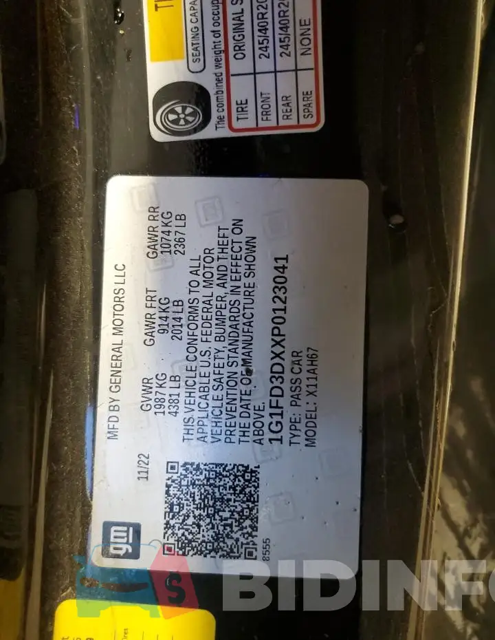 1G1FD3DXXP0123041 Photo# 13