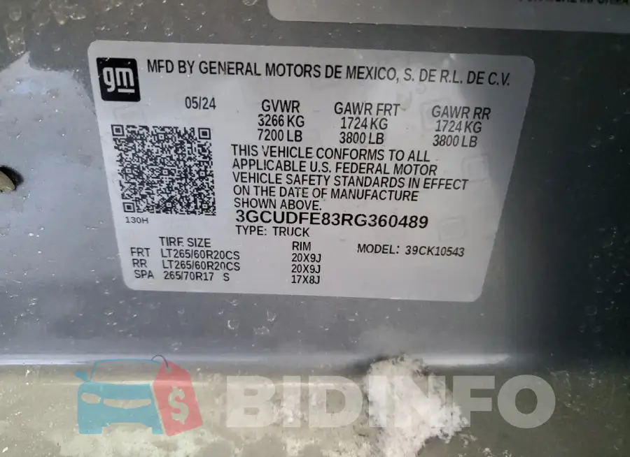 3GCUDFE83RG360489 Photo# 12