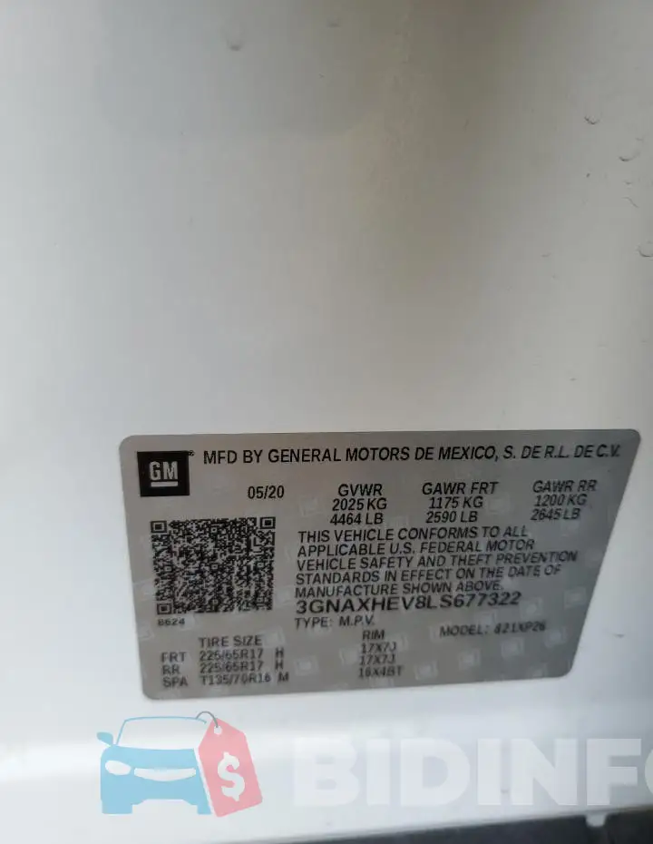 3GNAXHEV8LS677322 Photo# 13