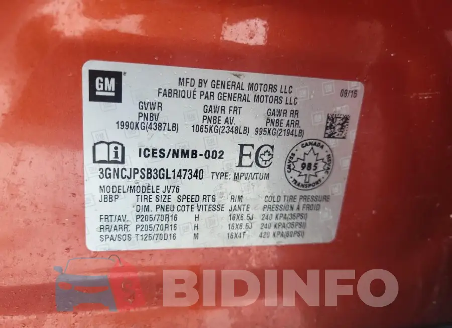 3GNCJPSB3GL147340 Photo# 13