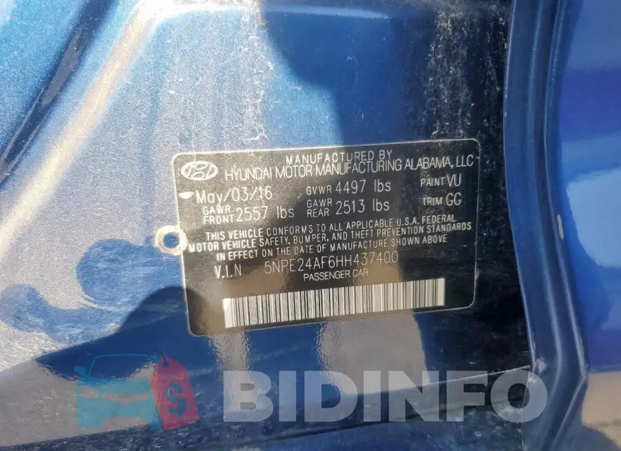 5NPE24AF6HH437400 Photo# 12