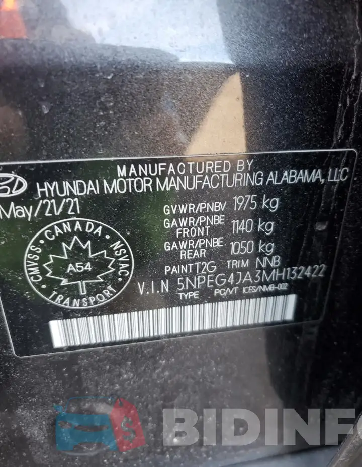 5NPEG4JA3MH132422 Photo# 13