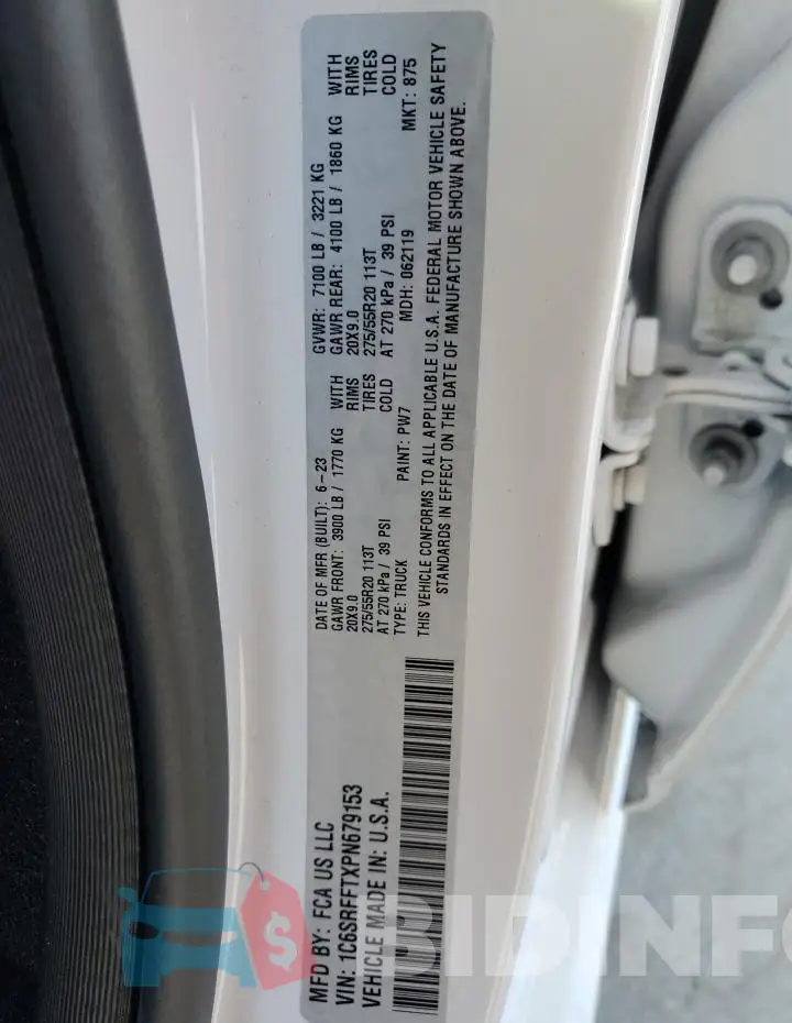 1C6SRFFTXPN679153 Photo# 13
