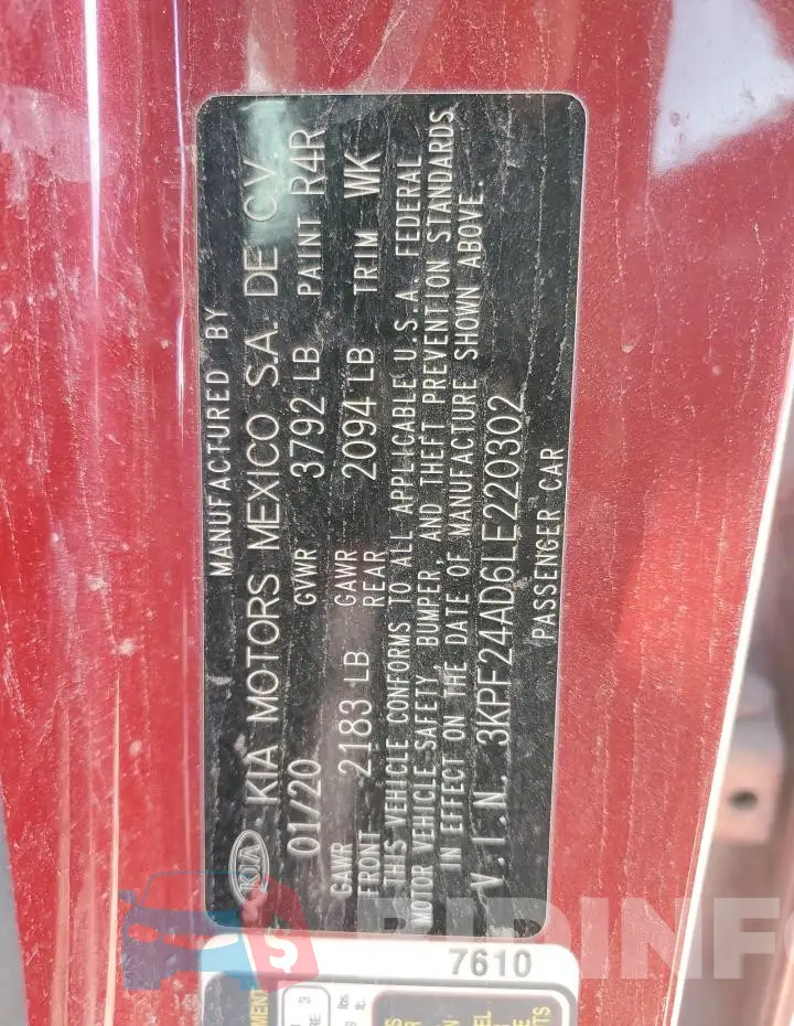 3KPF24AD6LE220302 Photo# 12