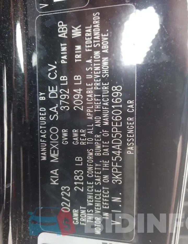 3KPF54AD5PE601698 Photo# 13