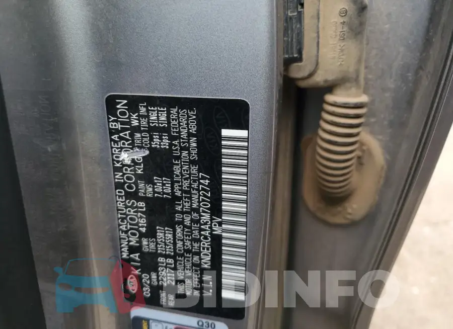 KNDERCAA3M7072747 Photo# 14