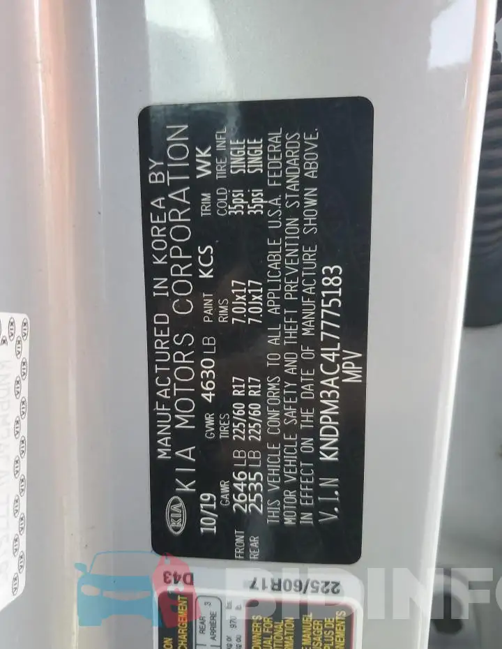 KNDPM3AC4L7775183 Photo# 14