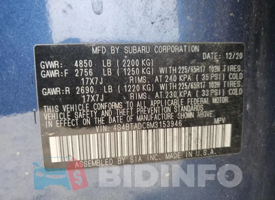 4S4BTADC8M3153946 Photo# 13